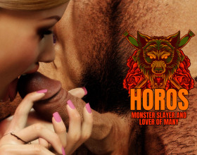 HOROS - This is a visual novel with RPG elements. An impressive story with interesting characters and well-drawn sex scenes awaits you. The main character somehow miraculously survived after a serious injury. He doesn't remember anything about himself and doesn't know how he ended up in this city. The locals called him Horos. Thanks to the farmers who found him, the hostess of the hotel looks after him and takes care of him. The main character will not remain in debt. He will also meet many heroes with whom he will have a great time.