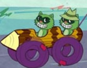 HTF Ep. 08 Wheelin and Dealing - It's off to the races in this episode of Happy Tree Friends! Start your engines and gear up to win, but watch out for Lifty and Shifty, as they'll do anything necessary to keep the lead. Lifty and Shifty will steal your heart.