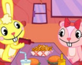 HTF Ep. 31 Flippin' Burgers - Fast food is an integral part of our culture, and it's no different in the world of Happy Tree Friends. Yes, they might use different condiments than we do, but even fluffy cute creatures have to eat. Did you want extra sauce with that? Good eatin'!