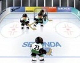Ice Hockey - Try to score. Hold your mouse button clicked to get stronger shot. You can also hit those bastards who are keeping the goal. Hitting the defenders high or low will bring them down to the ice, where you can now hit them where it hurts. Gain extra time bonuses after every 500 points scored.