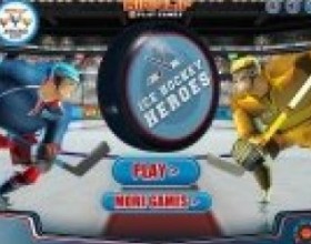 Ice Hockey Heroes - In this spectacular ice hockey game you can really enjoy the show. Move the puck, fight with your opponent and score goals. Use your arrow keys to control your aggressive team. Press Z to pass or switch player. Press X to shoot or check the enemies.