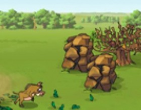 Kaban Sprint - Help the boar run through 25 levels on the farm. You can control the game by your mouse or you can use Arrow keys, to jump click or press Space. Collect flags during the race to get better reward. Avoid the obstacles to save your lives. Use springboards to jump  over obstacles.