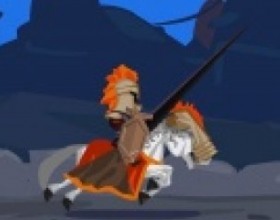 Knight Age 2 - Храбрый воин должен уничтожить на дуэли таких же воинов, чтобы стать настоящим чемпионом. Выбери одного из воинов и начинай игру. Используй мышку, чтобы управлять игрой и оружием.