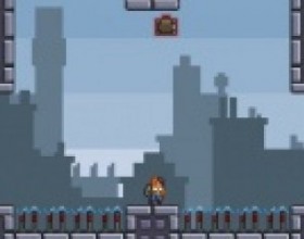 League of Evil - Your goal is to kill some group of scientists who are developing weapons of mass destruction. You must go through levels full of dangerous spikes, electric traps, attacking enemies, moving platforms and other things to survive. Use Arrows to move. Press X to jump, press it twice for a double jump. Use C to attack.