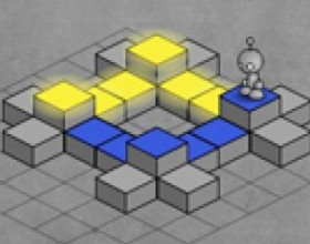 Light Bot - Great game for programmers - beginners :) Now You really will understand main point of functions better if You study some Pascal or Visual Basic programming language :) Choose moves of the bot and place them in rectangles. You must light on all blue cubes. When You're ready - click on the button GO.