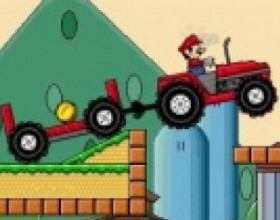 Mario Tractor - Your aim is to control your tractor, collect coins and help Mario to deliver them to the end of each level. Bring required number of coins home to pass the level. Use Arrow keys to control your tractor.