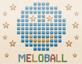 Meloball - Your goal is to collect various bonuses by shooting a ball. Game's control is very simple - just click, drag and release to shoot the ball. You can make 3 shots per level. Collect necessary number of points to proceed to the next level.