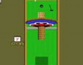 Mini-putt - In this game you have to putt a golf ball into a hole using as less moves as possible. To aim your ball, move the mouse away from the direction you wish to shoot. A line composed of yellow dots will show you witch direction the ball is going to roll. The longer the line is, the more powerful your shot will be. Once you have your shot aimed click the left button on your mouse to shoot the ball.