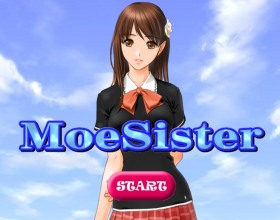 MoeSister - I can not understand this game, but maybe some of you will. I loose and get white screen. All I know you can click somewhere at top right corner and you'll pass the current scene. Anyway, parents are away on holiday. Time to fuck super cute Imouto. Look for the right spots to touch her.