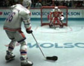 Molson pro hockey - Shoot the hockey puck and try to make goals. Use your mouse to aim and shoot. Shot Angle changes after a while. Remember, You are the champion! :)