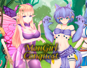MonGirl Conquest [v 0.1.9] - This is a parody of the game "Yorna: Monster Girl's Secret", which you can find on our website. You play the role of a hunter for cute monster girls. Your task is to wander through the forest in search of girls to seduce and tame them. Go to the forest every day to explore new secret places. Expand your camp to fill it with monster girls for your own entertainment.