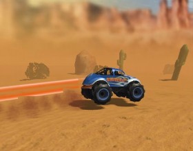 Monster Trucks 360 - Почувствуй всю силу этой монстр машины. Прокатись по разным трассам и прыгай через препятствия. Выполняй трюки пока ты в воздухе, чтобы получить дополнительные пункты. Доберись до финиша вовремя, чтобы пройти уровень. Для управления используй стрелки клавиатуры.