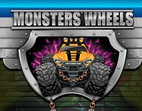 Monsters Wheels - Are you ready for stunning tricks with your gigantic vehicle? Then set your car to the top gear and drive across different terrains and perform stunts in this race. Earn money and buy upgrades. Use arrow keys to control the car.