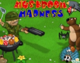 Mushroom Madness - Your task is to protect your mushrooms with any weapons you have from different creatures who are looking for a meal. Start killing with a simple fly swatter. Use guns, bear traps and bombs. Try to finish level goals and unlock mini games. Pick up money to buy upgrades. Use mouse to move your weapon and click to attack.
