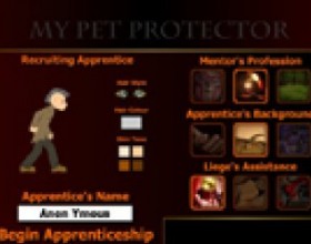 My Pet Protector - Хотите стать настоящим героем?! Тогда вас ждут 4 года обучения в школе боевых искусств. Создайте свое альтер-эго и принимайтесь за тренировки. Найдите себе работу, ходите в школу, исследуйте новые земли, находите сокровища. Зарабатывая деньги, вы сможете тратить их на свой апгрейд. Управление мышкой. Просмотр карты стрелками клавиатуры.