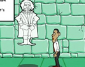 Obama Potter - Your aim in this point and click adventure game is to get back coin named Aliquantum which contains a power to guarantee welfare in the whole Muggle World. You need to face up Voldemord and recover the magic coin. Use mouse to control the game.