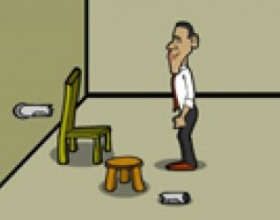Obama Presidental Escape - Your mission in this escape the room game is to play as Barack Obama and try to escape from the terrorist who kidnapped you. Use mouse to control the game. Just click on any part of the floor to move. To interact with objects just click the object and choose an action. It's possible to combine objects too.