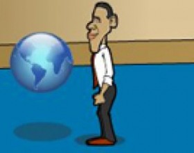 Obama versus Aliens - New Obama's Adventures. This time the game is longer with final mini game where Obama must fight with alien boss. Help Obama to liberate the Panda family! Use Mouse to control the game. Select objects and actions to move further in the game.