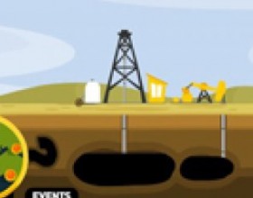 Oiligarchy - You lead an oil company. Starting in 1946, just after World War II, You need to scout for oil in Alaska, Texas, Venezuela, Iraq and Nigeria, and set up wells to extract the oil and gain revenue. Selecting actions available from the top of the screen, an area can be explored on land or on sea, oil wells and platforms can be set up, buildings can be demolished and mercenaries can be hired to defend the structures against rebels and natives. Once all actions are set, a play button can be clicked to advance one year in time.