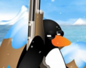 Penguin Massacre - Your task in this defense game is to protect your igloo and keep shooting the penguins with more powerful and better guns. Use mouse to aim and shoot. Press R to reload. Use 1-7 keys to switch weapons. Buy upgrades in the shop between waves!