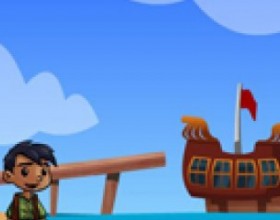 Pirate Golf Adventure - Your aim is to pass the golf ball through 8 unique levels with an exciting and interesting story. Use mouse to aim and click with delay to manage shoot power, release to shoot the ball. Use W A S D or arrow keys to scroll the map.