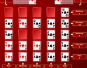 Poker Patience - Place cards in the best spots possible to create the best combination in all rows, columns and diagonals. Try to get the highest score and submit it on the leader board. Use mouse to drag and drop cards.
