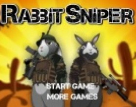 Rabbit Sniper - Your goal is to help cool sniper rabbits to kill all people in the level. To do that you must simply use your mouse to aim and shoot the bullet. Bullets are limited and they can bounce against other surfaces. Don't get rabbit hit by objects.