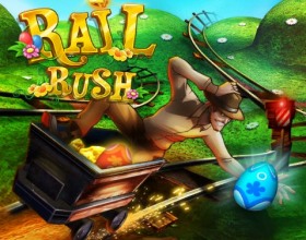 Rail Rush Worlds - Твоя задача - собрать золото и другие интересные бонусы. Езжай на тачке и остерегайся всяких опасностей, которые так и подстерегают тебя. A,D или стрелки - прыгать влево или вправо. Стрелка вверх - прыгать, вниз - присесть. Пробелом используй особые предметы.