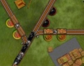 Railroad Shunting Puzzle - Your mission is to drive all locomotives with their wagons to corresponding destinations. Move your locomotive along the rails, picking up or leaving other wagons to solve these railway puzzles. Use Mouse to drag locomotive around the screen. Click between wagons to uncouple them. Click on the switches to change directions.