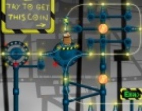 Railway Robots Road Trip - Your task is to guide little robot to the exit point on each level. Switch and rotate rail parts to complete your task. Make sure that you create the shortest way and collect as much lightning coins as possible. Avoid evil cops. Use Mouse to play this game.