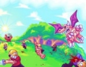 Red Dragon Rampage - Your task is to defend your dragon father from angry warriors. Move your Mouse to control your dragon, click to attack enemies, drag your mouse quick to throw enemies in the air. Earn money and spend it on cool upgrades.