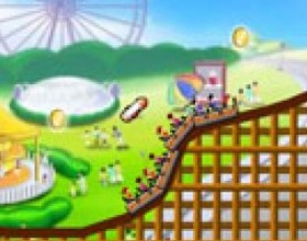 Roller coaster creator - Create roller coasters by drawing or using already designed pieces. The people on the roller coaster have to get safely to the other side. As a bonus try to collect all the coins on the way. Use arrow keys to control the game.