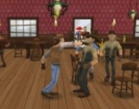 Saloon Brawl - Эта игра принесет тебе множество приятных моментов :) Отправляйся в прошлое, чтобы попасть на Дикий Запад и сразись с кучей сердитых ковбоев. Используй стрелки клавиатуры, чтобы управлять ковбоем. Жми Z для блока. Х - удар. С - поднять предмет или врага. Пробелом используй особое нападение.