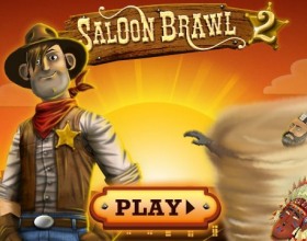 Saloon Brawl 2 - Ты играешь в роли хорошего Шерифа и твоя задача - успокоить всех на Диком Западе и убить каждого кто пытается приблизиться к тебе. Используй стрелки клавиатуры, чтобы передвигаться. Жми Z, чтобы блокировать удары. Х - наносить удары, С - поймать злодея. Пробелом особое нападение на врагов.