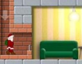 Santa's chimney trouble - Santa is about to enter through the chimney and bring presents to the kids, but there's one problem: no one actually uses the fireplace and it is not connected to the chimney. You need to build blocks connecting them. Click on free spaces to build blocks there. If you make a mistake, you can destroy a block clicking on the bulldozer you have in the bottom right corner and then on the block you want to destroy.