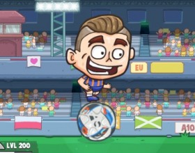 Soccer Simulator: Idle Tournament - Твоя задача - из простого дворового мальчишки сделать настоящего всемирного футболиста. Зарабатывай деньги и улучшай своего игрока. Кликай на кнопки в правой стороне экрана и все будет происходить само собой.