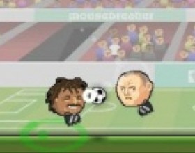 Sports Heads Football - Your task is to play against most popular football players and beat them all. Use Arrows to control your player, press Space to kick the ball. Jump and kick the ball upwards to collect various bonuses and power-ups.