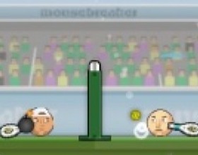 Sports Heads Tennis - Your aim in this tennis game is to beat all the most famous tennis players. Win all matches by getting 7 points before your opponent. Use Arrows to move around, Press Space to swing racket. Ball can bounce once on your side. Collect special power ups, too.