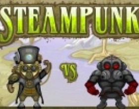 SteamPunk - Your task is to remove wooden blocks and make sure that good heroes survive but evil ones fall off the screen. Use Mouse to click on the wooden blocks to remove them. Use as few clicks as possible to earn more points.