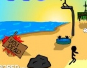 Stick Save 5 - This is some new game from ClickDeath and Causality series. What could ruin a peaceful day at the beach? You know .. anything could happen. Your task is to take care about security for little stick men. Use your mouse to point and click.