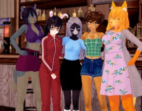 Tails on the Rocks - You recently dropped out of college and have been working as a bartender for a few years. One day, your boss offers you a once-in-a-lifetime chance. A friend of your boss is looking for someone to manage his bar, and he decided to recommend you. You quickly pack up and move to the quiet coastal town of Silventale, where almost all the residents are sexy furries. Now, you're in charge of a cozy bar, and you'll have to fix the old equipment, find suppliers, earn the trust of the furry patrons, and charm them. But don't lose your head—remember that you can't let the business fall into debt. By the way, in the evenings, sexy furries come for more than just cocktails; some are looking for a warm companion, and some for unforgettable fuck.