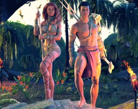 Tales of Arcania [v 0.5.3] - First you're thrown into near future and then you return to some sort of Stone Age, where you can pick to play as a male or female character. Your task is to find slaves on available locations, because you are playing as the slave trader. Game is mostly like visual novel, but sometimes you'll have to fight against wolves in the turn based mode, or make some decisions on your adventure.