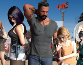 The Last Oasis before Chastity - Ever been hunted? Well, this game is all about the hunt. The main character receives a message from an unknown sender who demands that he leaves his home as soon as possible. Scared of the threat, he grabs his daughters and they run away from home. Soon after, the chase begins and they need to run. The hero needs to further his plan on how to escape. With his family, he will navigate through the desert. So, before they set off, he will need to stock up enough food about the trip. After this, our hero's adventure begins in a world filled with different girls. All of them are ready to satisfy his sexual pleasures before his long move.
