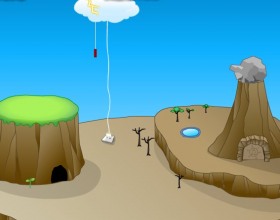 The Life Ark - Your task is to create life on this planet. The goal of this game is to make certain things in the right order to cause some things to happen. Use your mouse to point and click. First thing you can do is to solve the puzzle under stone, then move the cloud over it.