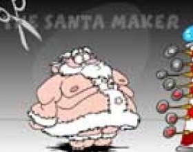 The Santa maker - A magical machine takes a skinny guy and transforms him into a fat old man suitable for Claus duty at the mall. The somewhat interactive animated Web cartoon by Inkspot Digital invites you to "become a Santa today."