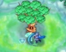 Tree Fender - You must protect the sacred trees from attacking monsters. To kill them you have to pass them through. Use Mouse to move by clicking on any places on the screen. Use Q, W and E to place defences if you have enough Energy.
