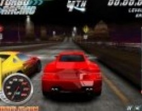 Turbo Racing - Садись в свою супер скоростную тачку и езжай по городу в сопровождении еще 3 рейсеров. Выигрывай в соревнованиях, поднимай свой рейтинг и открывай новые апгрейды. Для управления используй стрелки. Жми Х, чтобы набрать большую скорость.