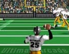 Ultimate football - Move your player back and forth on the field and pass the football to your teammates. Use your LEFT  and RIGHT arrow keys to control the Quarterback and press SPACE BAR to throw a pass to your teammate!