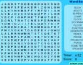 Wacky wordsearch - Find all the words before time runs out. Remember that the words can run horizontally, vertically, diagonally, and even backwards. Select each word by clicking on the first letter and dragging your mouse along the word. When you reach the end of the word, let up on the mouse button. If you find a word on the list then that word will remain circled and the word will be crossed off the list. It takes a keen eye to find them all. Have fun!