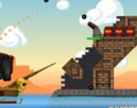 Yo Ho Ho Cannon - Your aim is lead ghost ship through 28 levels. Fire your cannon to hit the TNT barrels and destroy all enemy cannons. Move mouse to adjust the angle and trajectory of your shoot. Click to shoot. Good Luck!